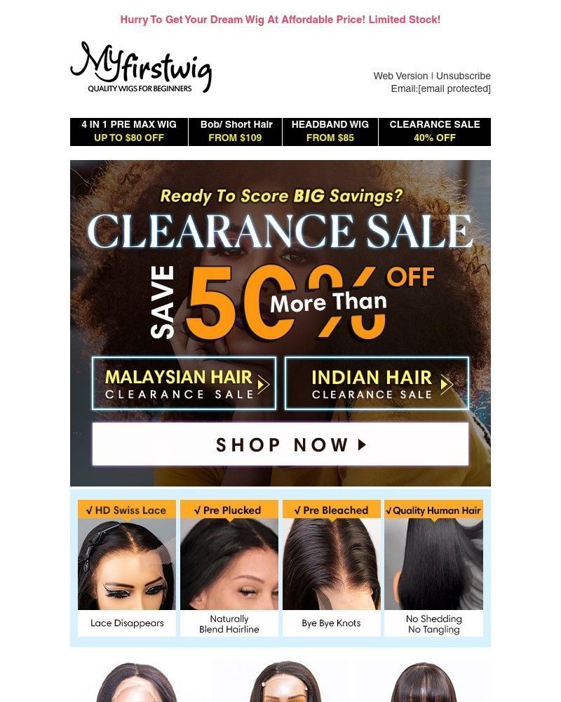 Screenshot of email with subject /media/emails/50-off-more-clearance-salesame-quality-at-much-less-malaysian-indian-hair-1f13a3-_g8G4Z3W.jpg