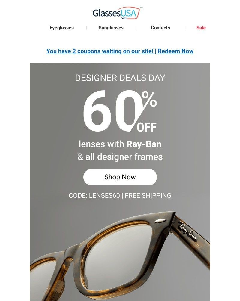 Screenshot of email with subject /media/emails/designer-deals-day-ray-ban-all-brands-on-sale-952a36-cropped-b288eb82.jpg