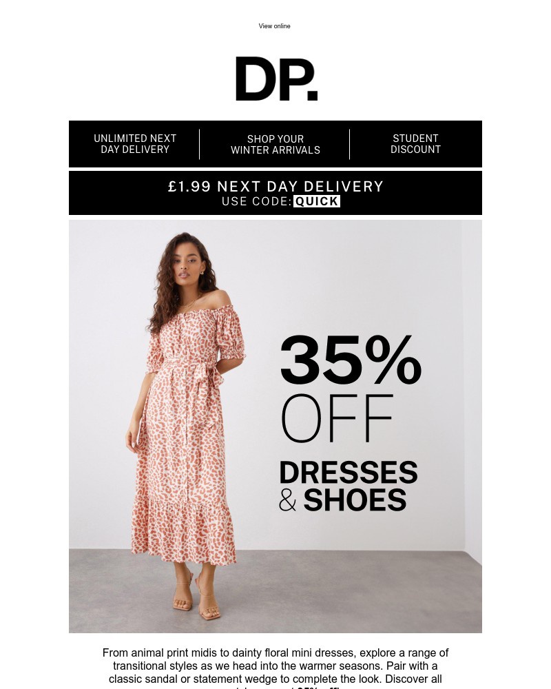 Screenshot of email with subject /media/emails/discover-35-off-dresses-and-shoes-21a854-cropped-cc8a7f0b.jpg