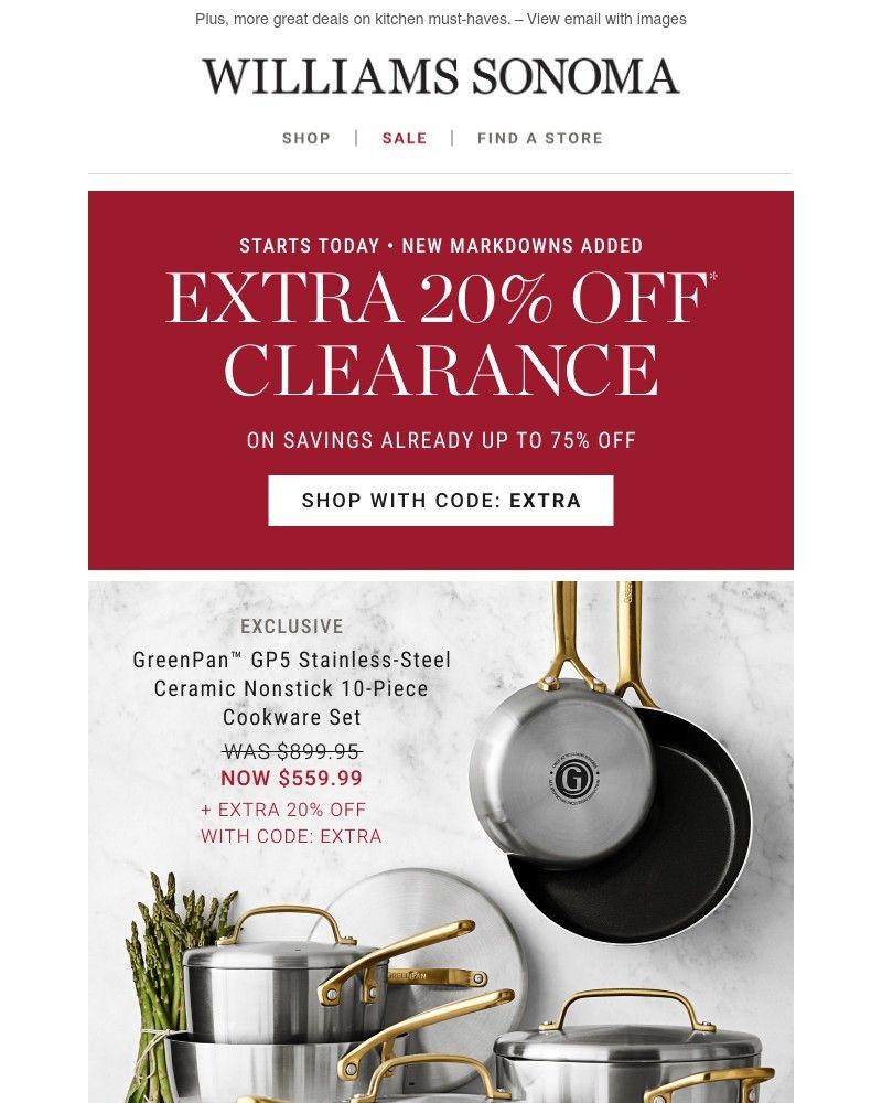 Screenshot of email with subject /media/emails/extra-20-off-clearance-starts-today-fbe047-cropped-5b93e4fc.jpg