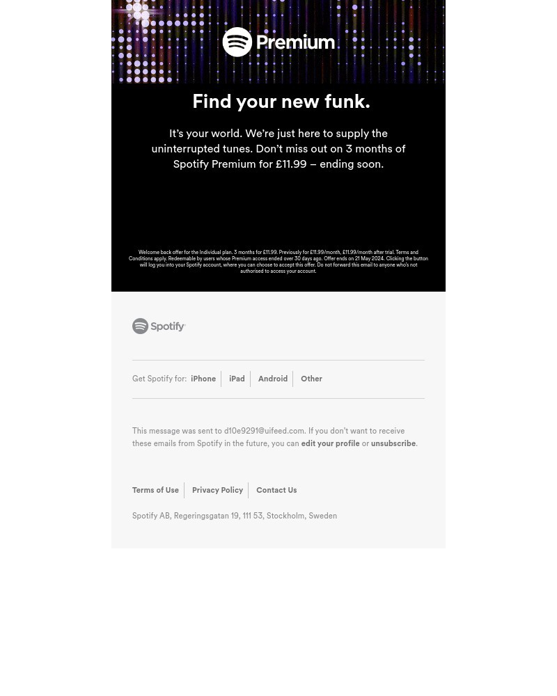 Screenshot of email with subject /media/emails/get-in-on-3-months-of-spotify-premium-for-1199-now-7e5013-cropped-282fe5d7.jpg