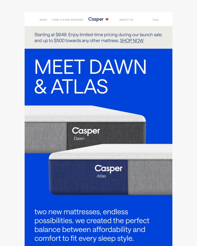 Screenshot of email with subject /media/emails/new-mattresses-alert-dawn-and-atlas-hybrid-are-here-f68388-cropped-a0424a25.jpg