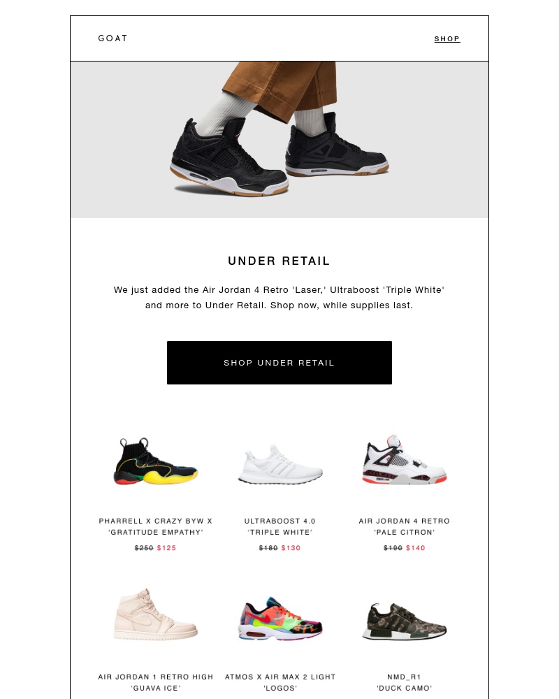 Screenshot of email with subject /media/emails/now-under-retail-air-jordan-4-retro-laser-ultraboost-triple-white-and-more-croppe_3BmiP0U.jpg