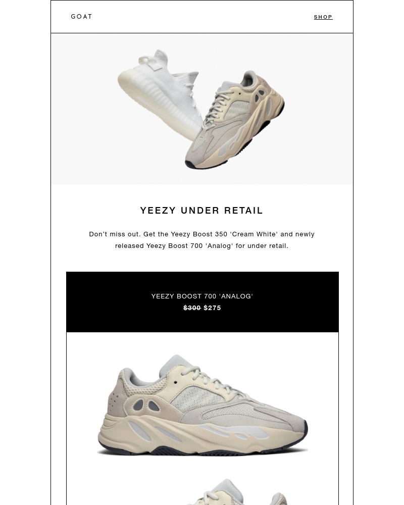 Screenshot of email with subject /media/emails/now-under-retail-yeezy-350-cream-white-and-yeezy-700-analog-cropped-3b07d739.jpg
