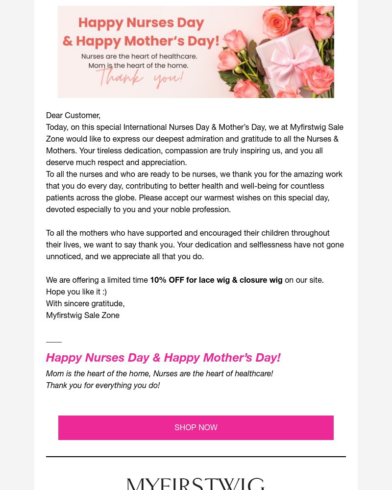 Screenshot of email with subject /media/emails/nurses-day-mothers-day-wishes-myfirstwig-sale-zone-9ed534-cropped-c993859a.jpg
