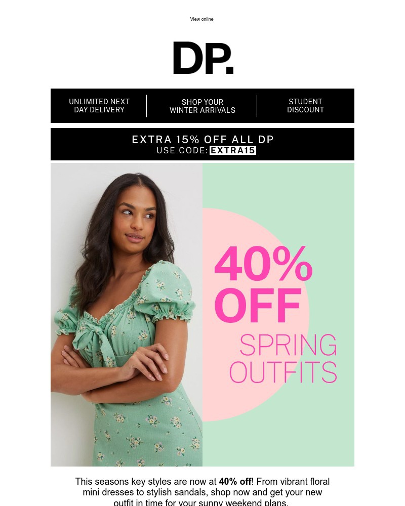 Screenshot of email with subject /media/emails/shop-40-off-spring-outfits-f7bf8d-cropped-caa6891d.jpg
