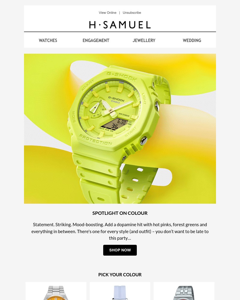 Screenshot of email with subject /media/emails/trending-now-colourful-watches-7bde3b-cropped-4b89c304.jpg