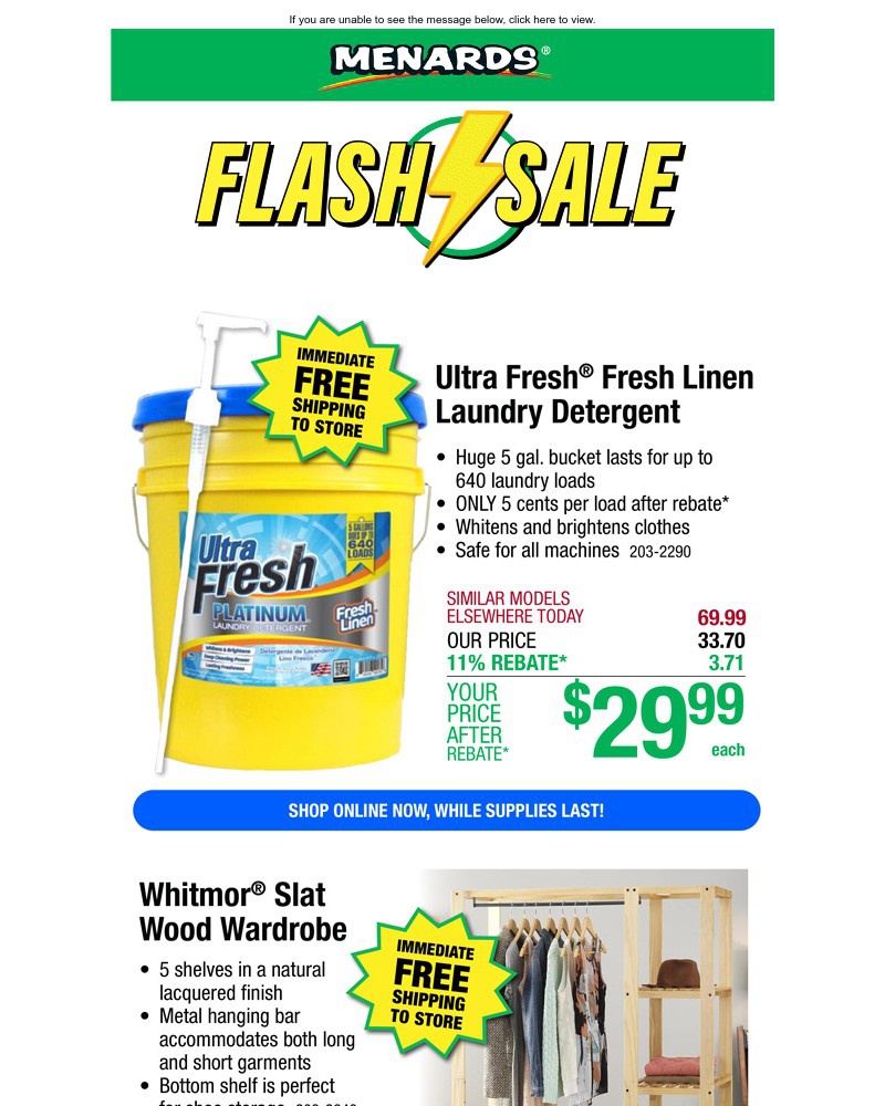 Screenshot of email with subject /media/emails/ultra-fresh-5-gallon-liquid-laundry-detergent-only-2999-after-rebate-1c3ce5-cropp_r7yOQMs.jpg