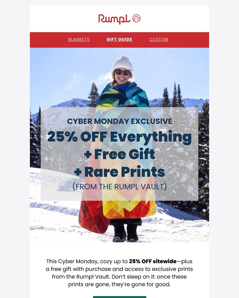 Screenshot of email with subject /media/emails/1-day-only-25-off-rare-prints-ec0d26-cropped-8f49e0e6.jpg