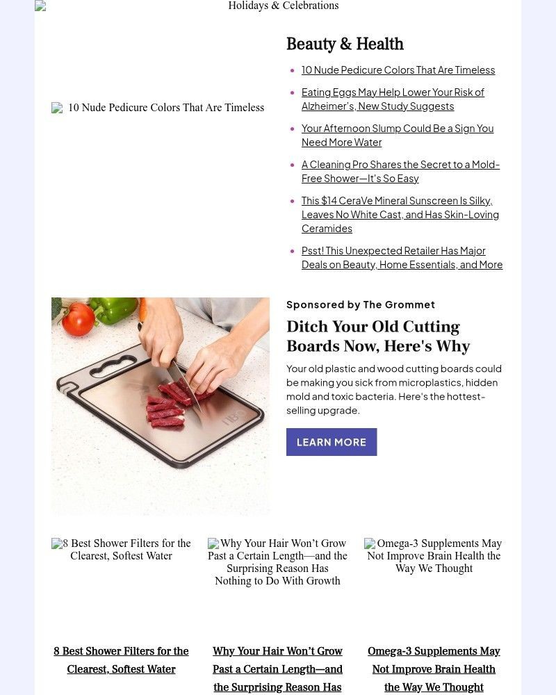 Screenshot of email sent to a Better Homes and Gardens Newsletter subscriber