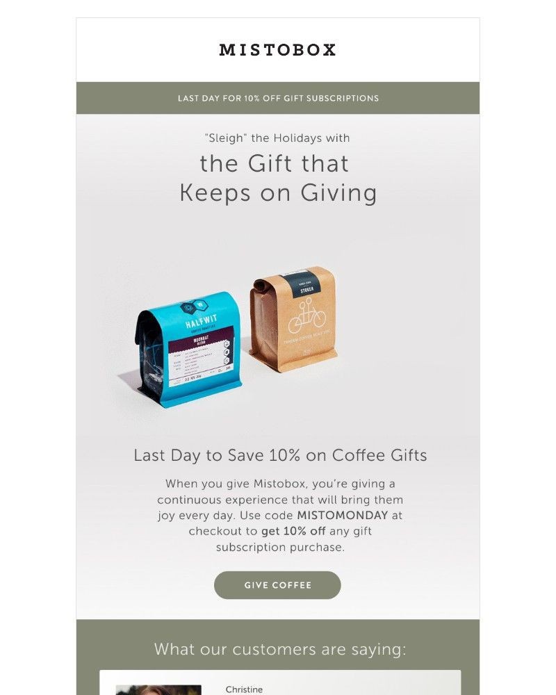 Screenshot of email with subject /media/emails/10-off-the-gift-that-keeps-on-caffeinating-2eac53-cropped-d4bf184a.jpg