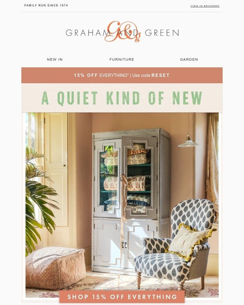 Screenshot of email sent to a Graham and Green Cart abandoner