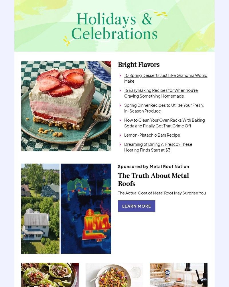 Screenshot of email sent to a Better Homes and Gardens Newsletter subscriber