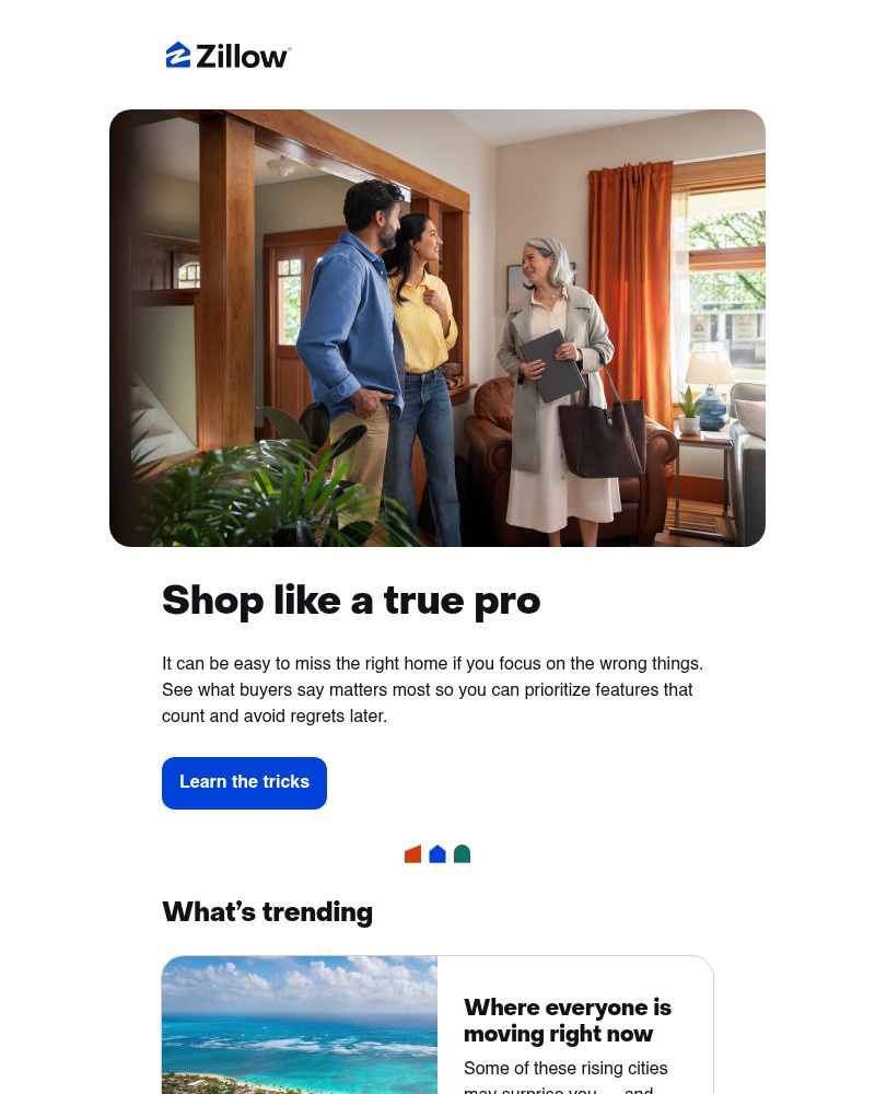Screenshot of email sent to a Zillow Registered user