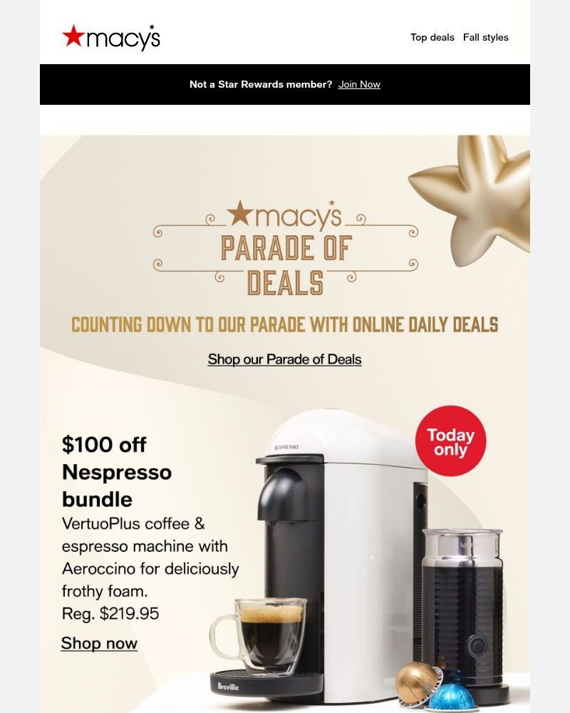 Screenshot of email with subject /media/emails/100-off-nespresso-parade-of-deals-starts-now-3137fd-cropped-6e4453e3.jpg