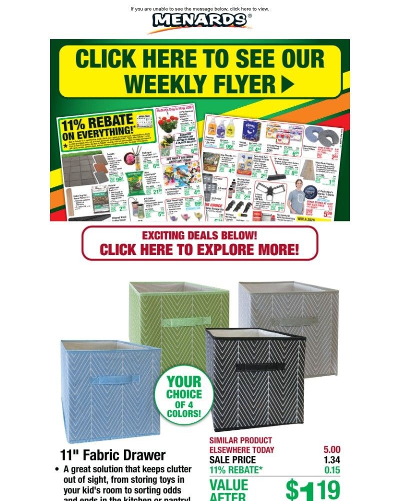 Screenshot of email with subject /media/emails/11-fabric-drawer-only-119-after-rebate-plus-new-weekly-flyer-890c6e-cropped-f12cdb70.jpg
