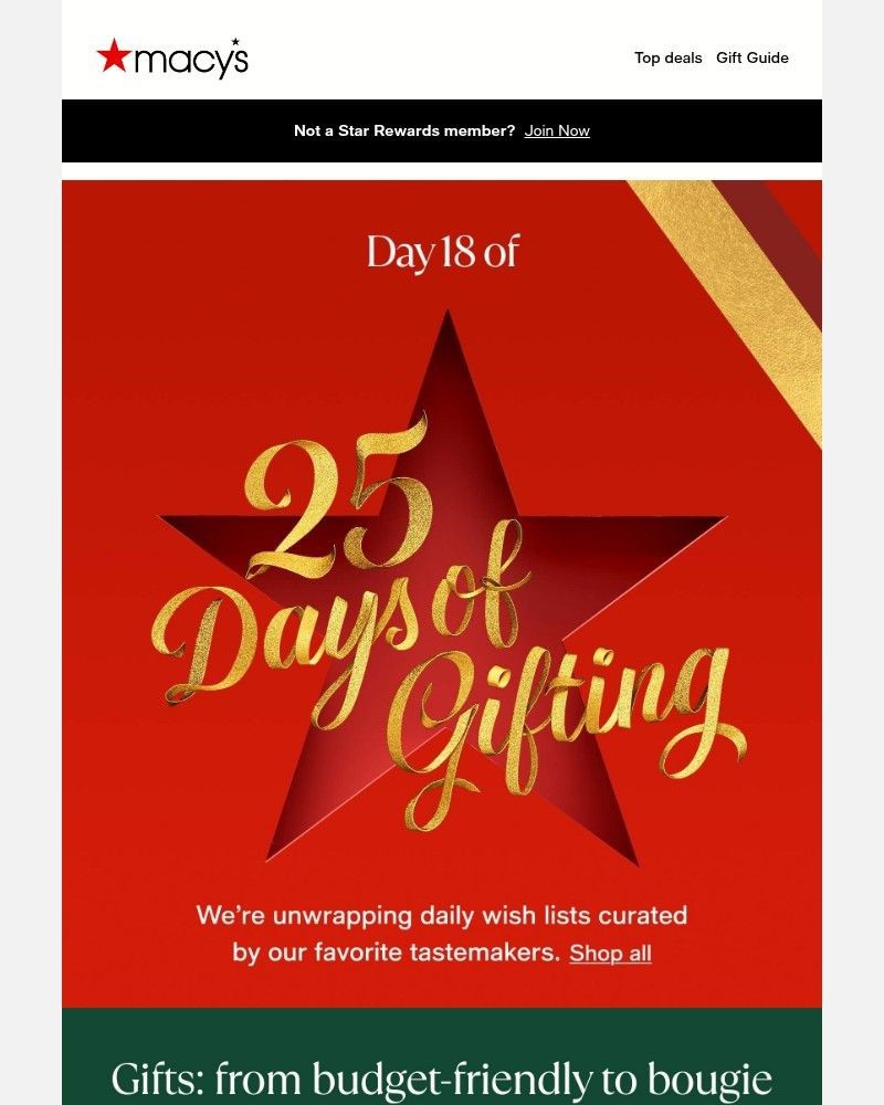 Screenshot of email sent to a Macy's Cart abandoner