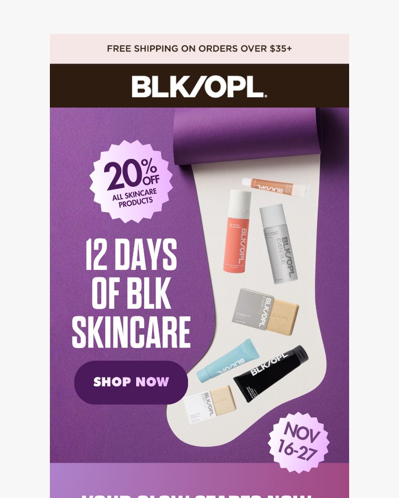 Screenshot of email with subject /media/emails/12-days-of-blk-skin-starts-now-3349b0-cropped-3c81c612.jpg