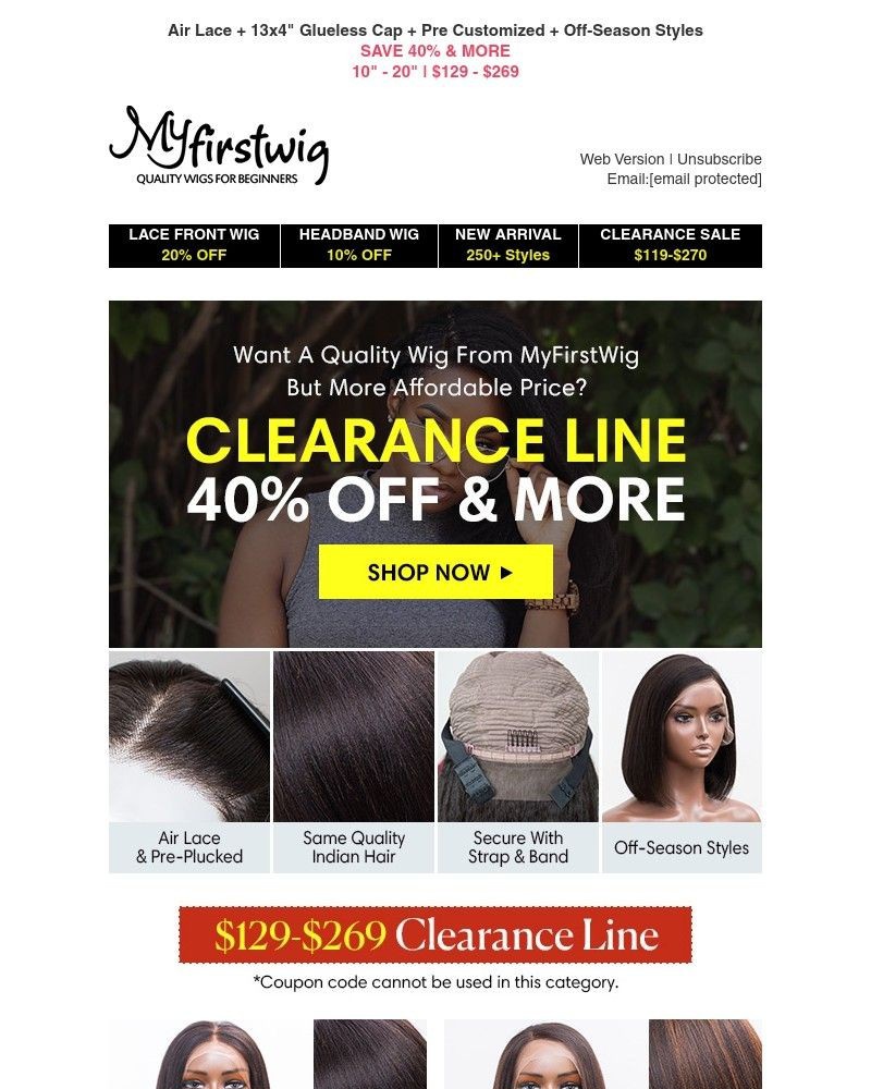 Screenshot of email with subject /media/emails/129-clearance-salesame-quality-wigs-at-unbeatable-prices-40b929-cropped-9d943cca.jpg
