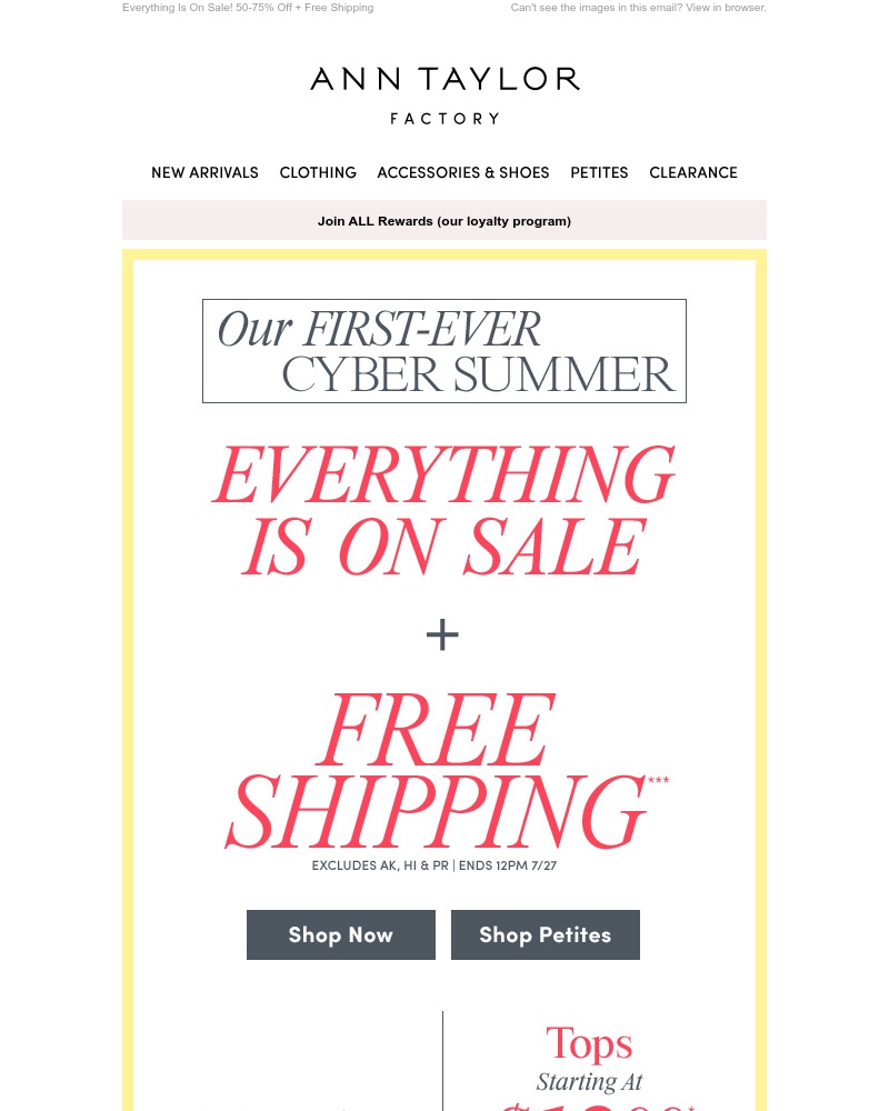 Screenshot of email with subject /media/emails/1299-tops-free-shipping-2499-dresses-83f599-cropped-d2b65e2c.jpg