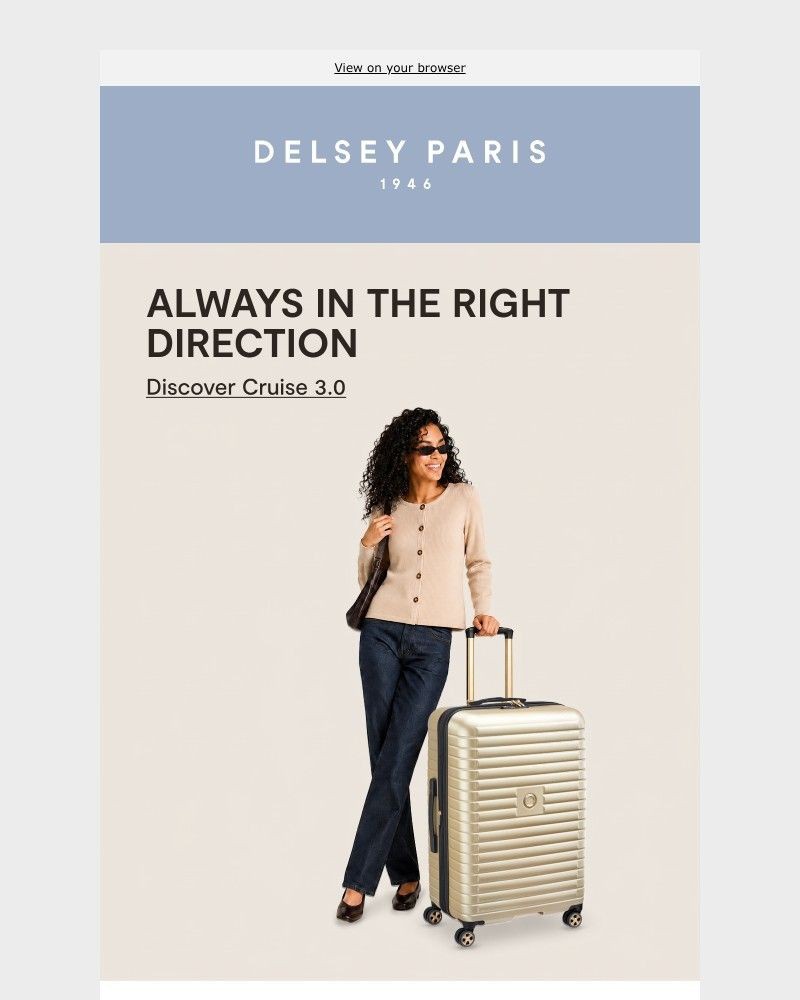 Screenshot of email sent to a Delsey Paris Newsletter subscriber