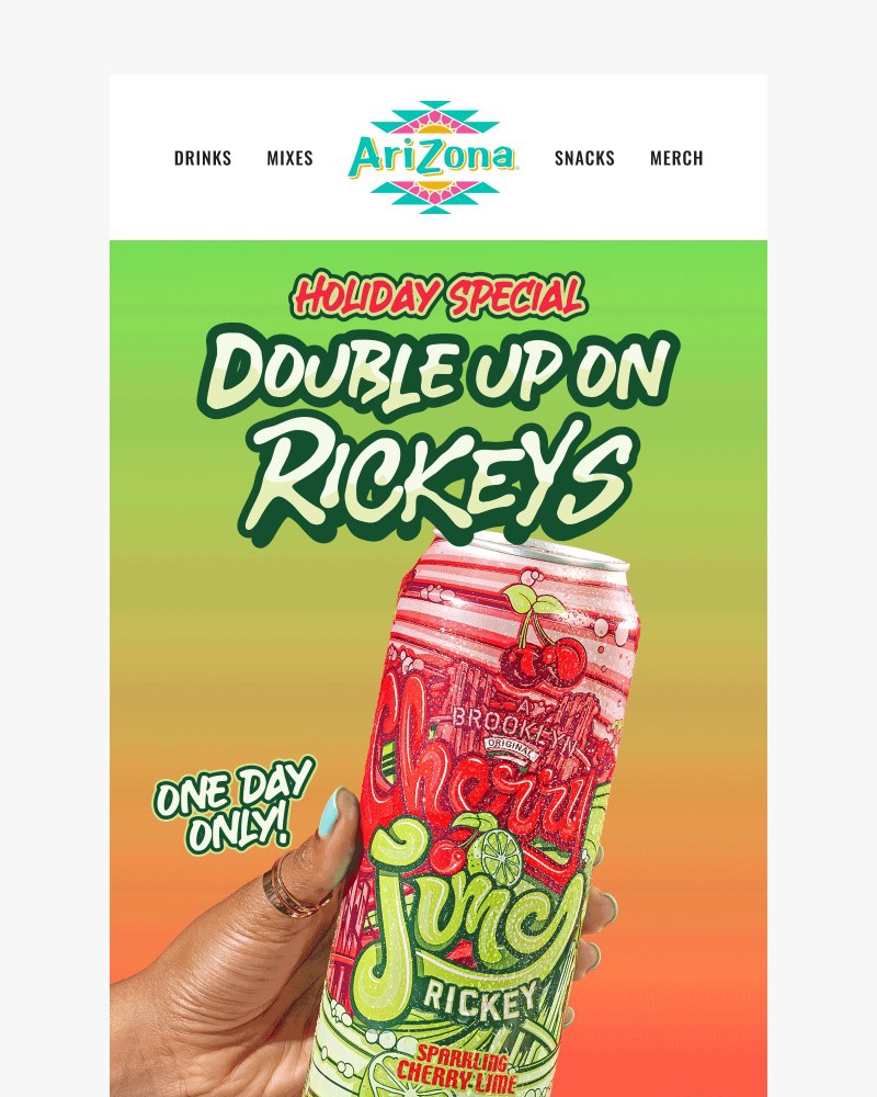 Screenshot of email sent to a AriZona Newsletter subscriber