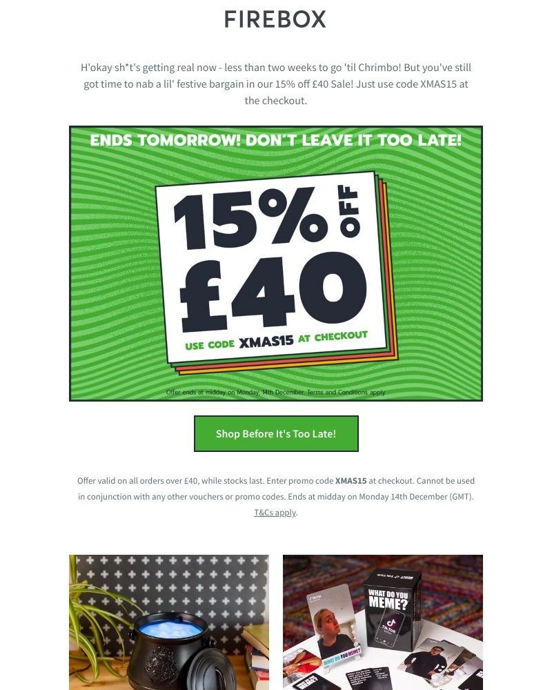 Screenshot of email with subject /media/emails/15-off-40-discount-ending-soon-c3b253-cropped-bcf7f2c9.jpg