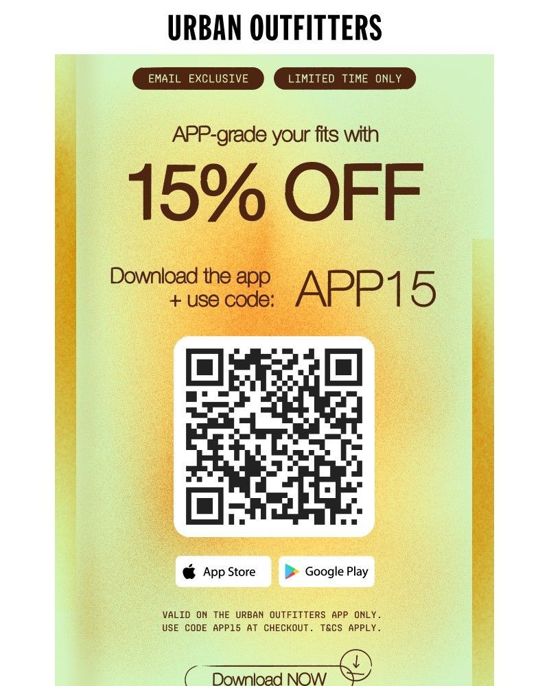 Screenshot of email sent to a Urban Outfitters Newsletter subscriber