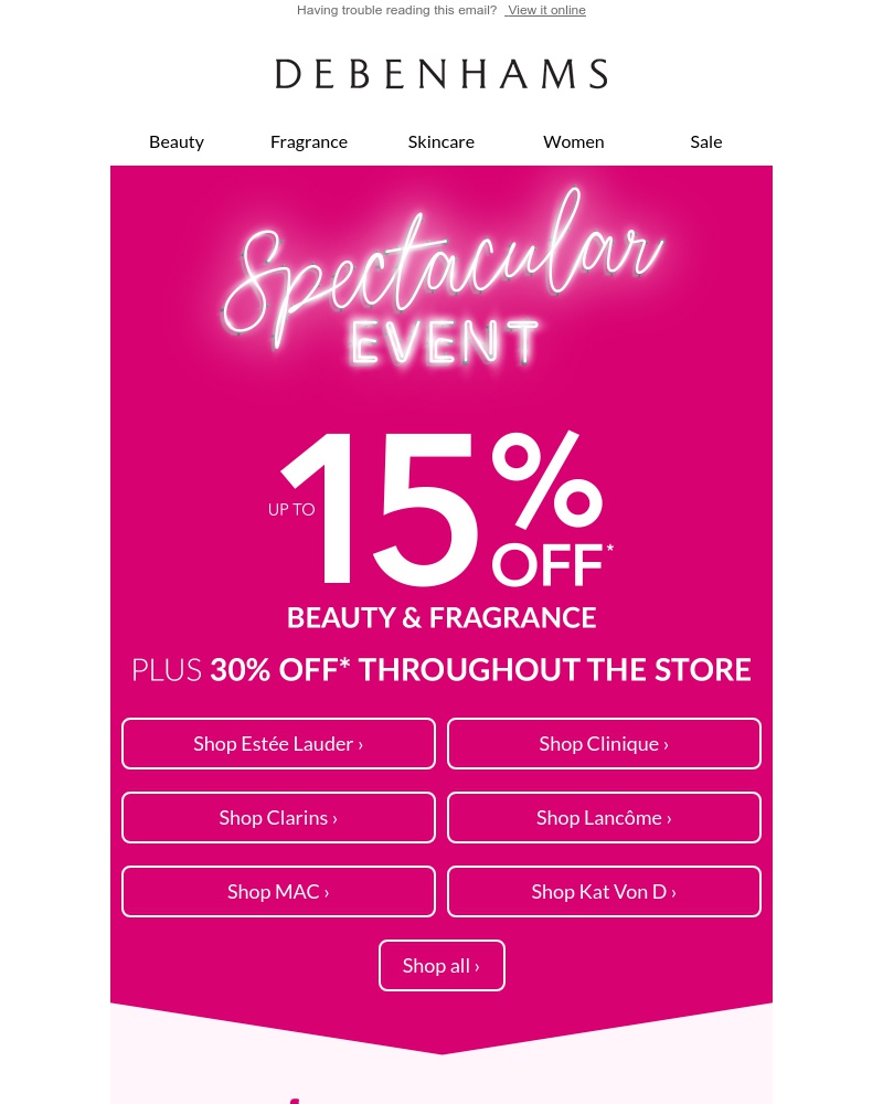 Screenshot of email with subject /media/emails/15-off-beauty-brands-estee-lauder-clarins-more-cropped-637719fe.jpg