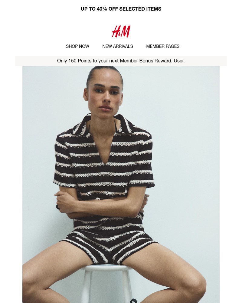 Screenshot of email sent to a H&M Newsletter subscriber