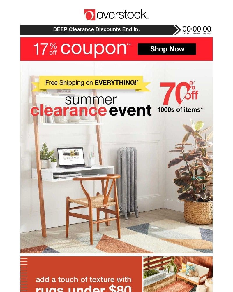 Screenshot of email with subject /media/emails/17-off-coupon-its-a-great-day-for-an-exclusive-deal-shop-incredible-clearance-dea_dnvrvRl.jpg