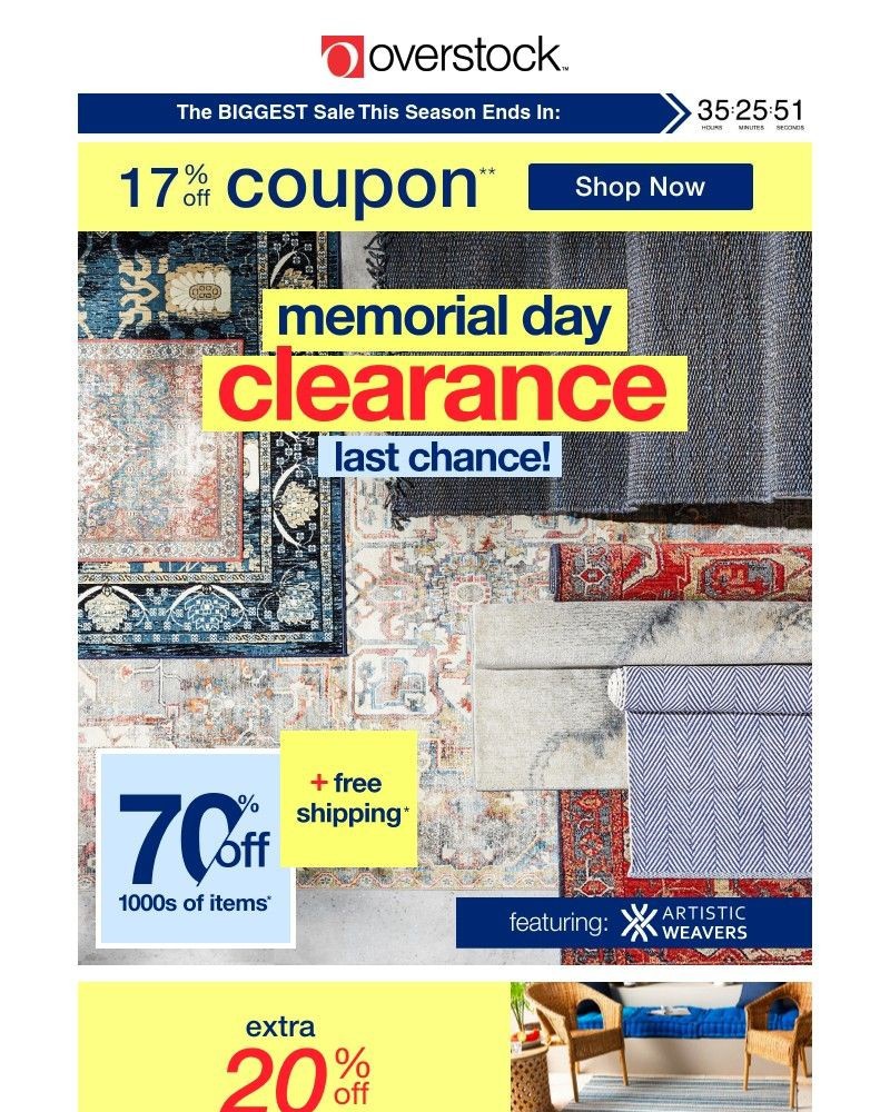 Screenshot of email with subject /media/emails/17-off-coupon-memorial-day-clearance-deals-are-disappearing-act-fast-395b9a-cropp_h1QzdWb.jpg