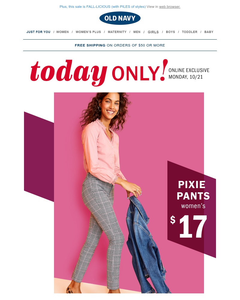 Screenshot of email with subject /media/emails/17-pixie-pants-exclusively-for-today-you-almost-missed-this-40-off-code-cropped-e98327ae.jpg