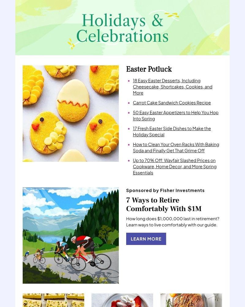 Screenshot of email sent to a Better Homes and Gardens Newsletter subscriber