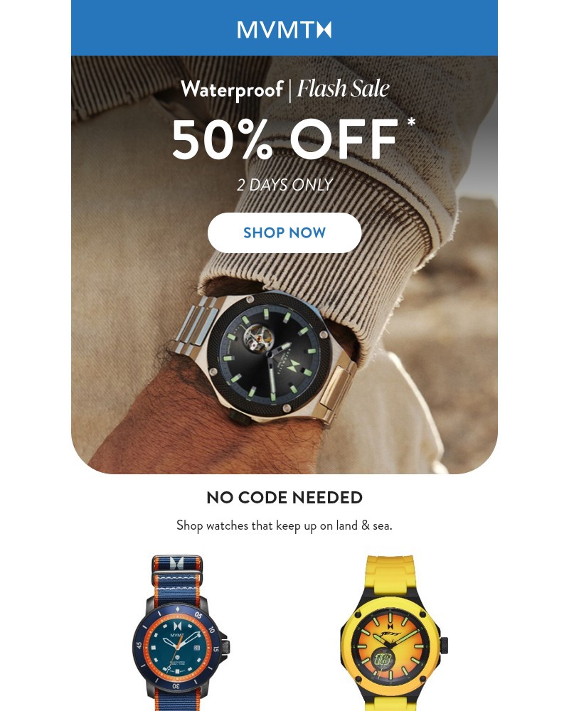Screenshot of email sent to a MVMT Newsletter subscriber