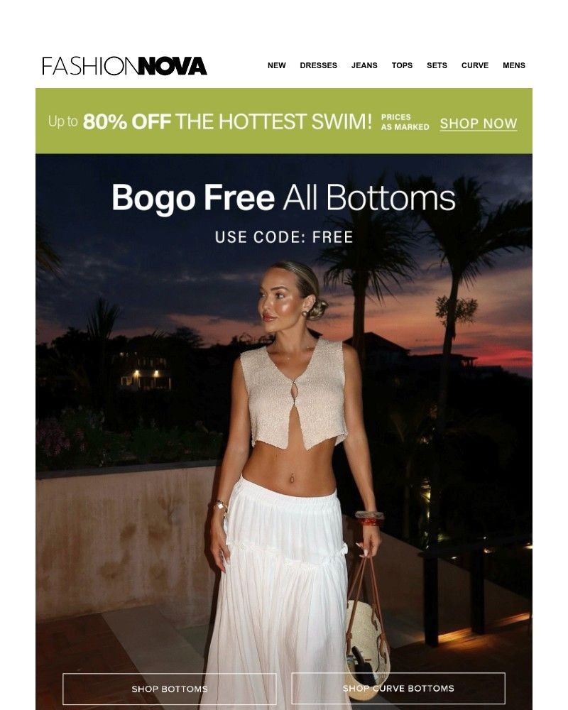 Screenshot of email sent to a Fashion Nova Registered user