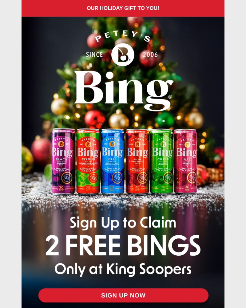 Screenshot of email sent to a Bing Newsletter subscriber
