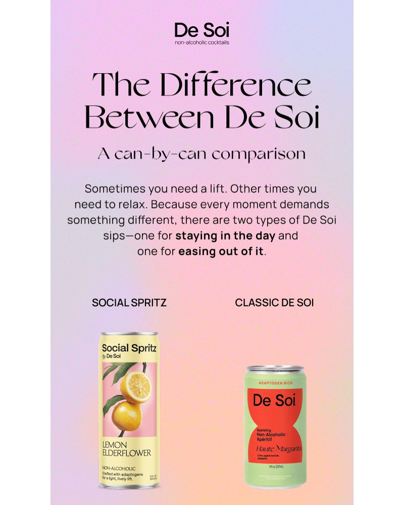 Screenshot of email sent to a De Soi Newsletter subscriber