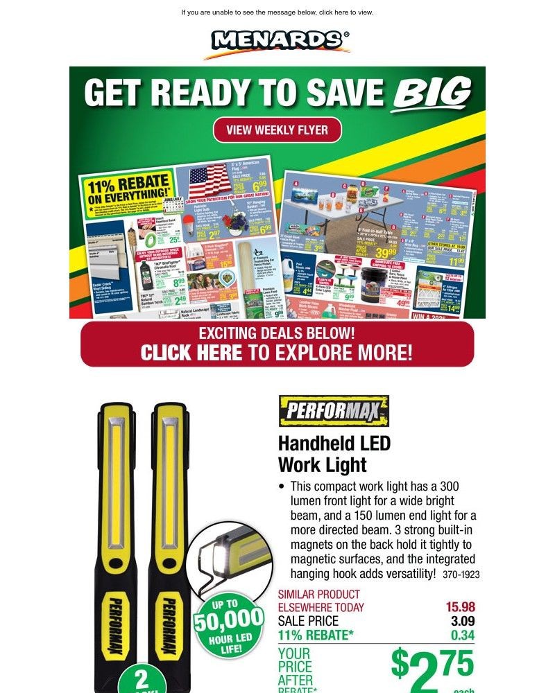 Screenshot of email with subject /media/emails/2-pack-handheld-led-work-light-only-275-after-rebate-plus-new-weekly-flyer-9cdcdc_HNkwyPe.jpg