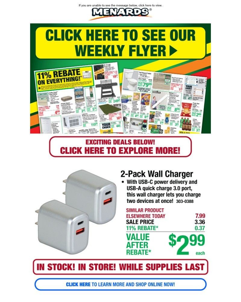 Screenshot of email with subject /media/emails/2-pack-wall-charger-only-299-after-rebate-plus-new-weekly-flyer-75c85b-cropped-6375a45f.jpg