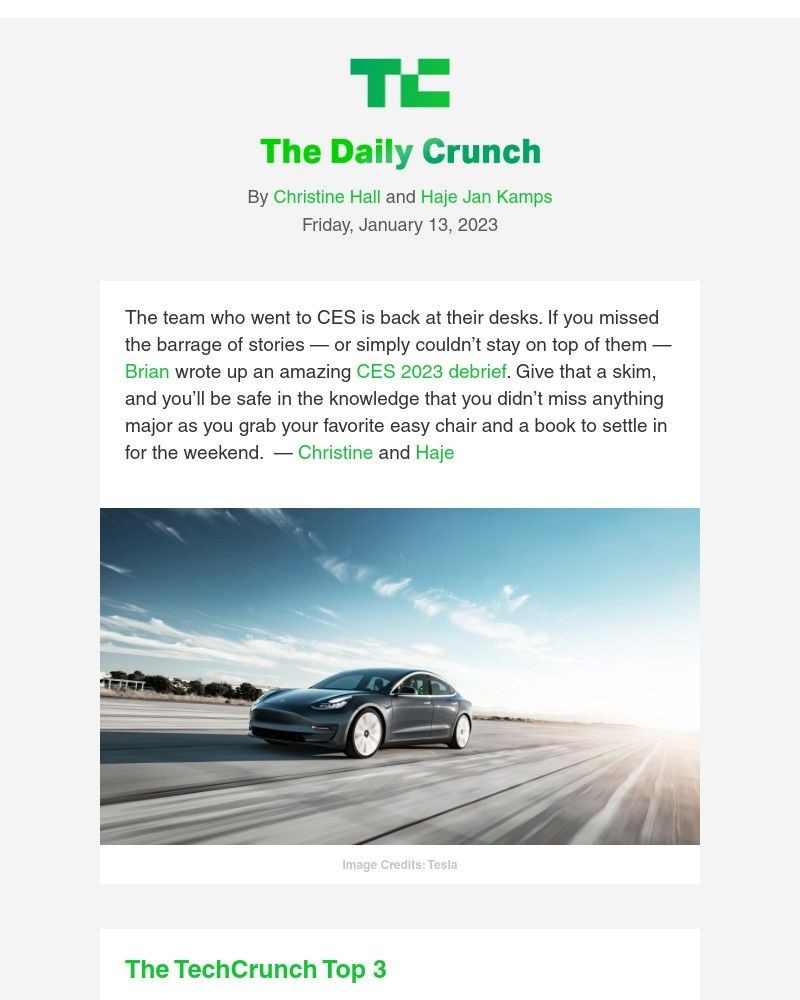 Screenshot of email with subject /media/emails/2-tesla-models-qualify-for-ev-tax-credits-after-company-marks-prices-down-by-20-8_A7EV47W.jpg