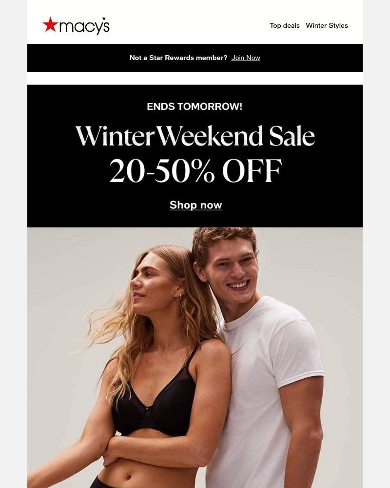 Screenshot of email sent to a Macy's Cart abandoner