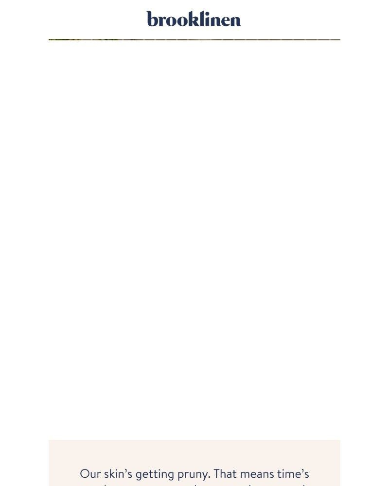 Screenshot of email sent to a Brooklinen Newsletter subscriber