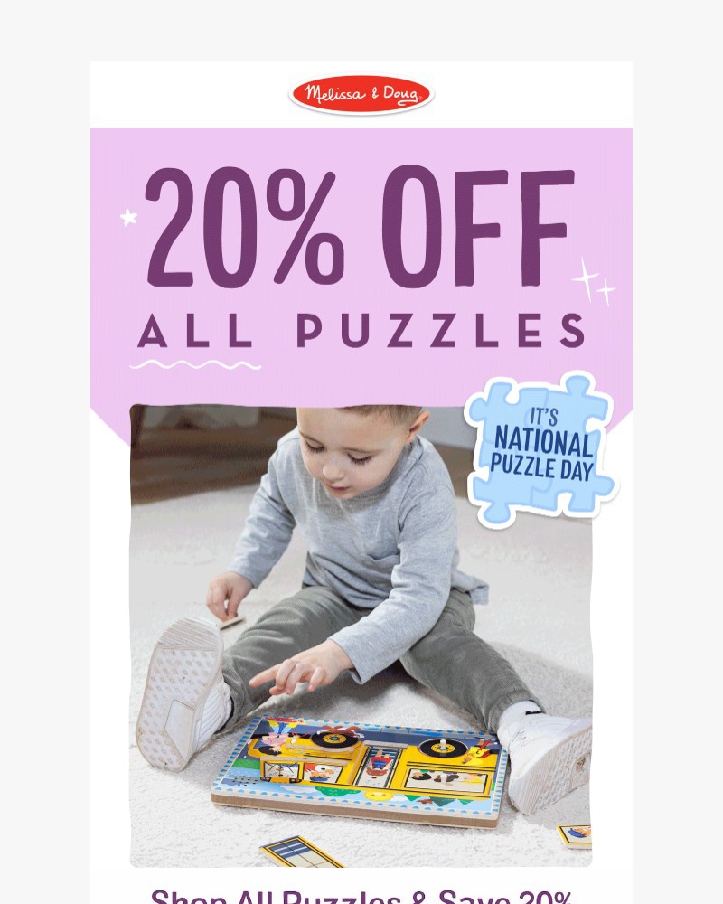 Screenshot of email sent to a Melissa & Doug Newsletter subscriber