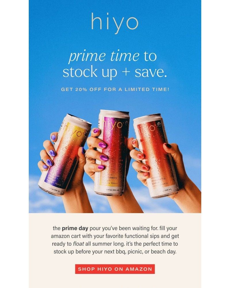 Screenshot of email sent to a hiyo Newsletter subscriber