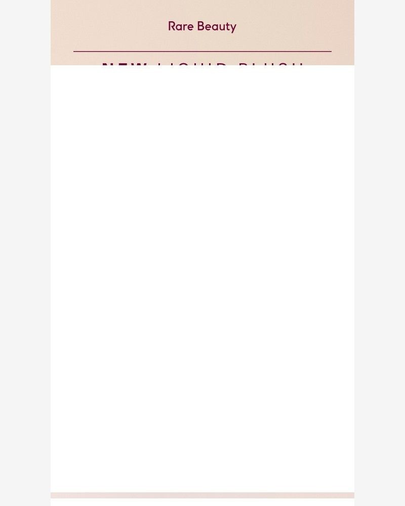 Screenshot of email sent to a Rare Beauty Newsletter subscriber