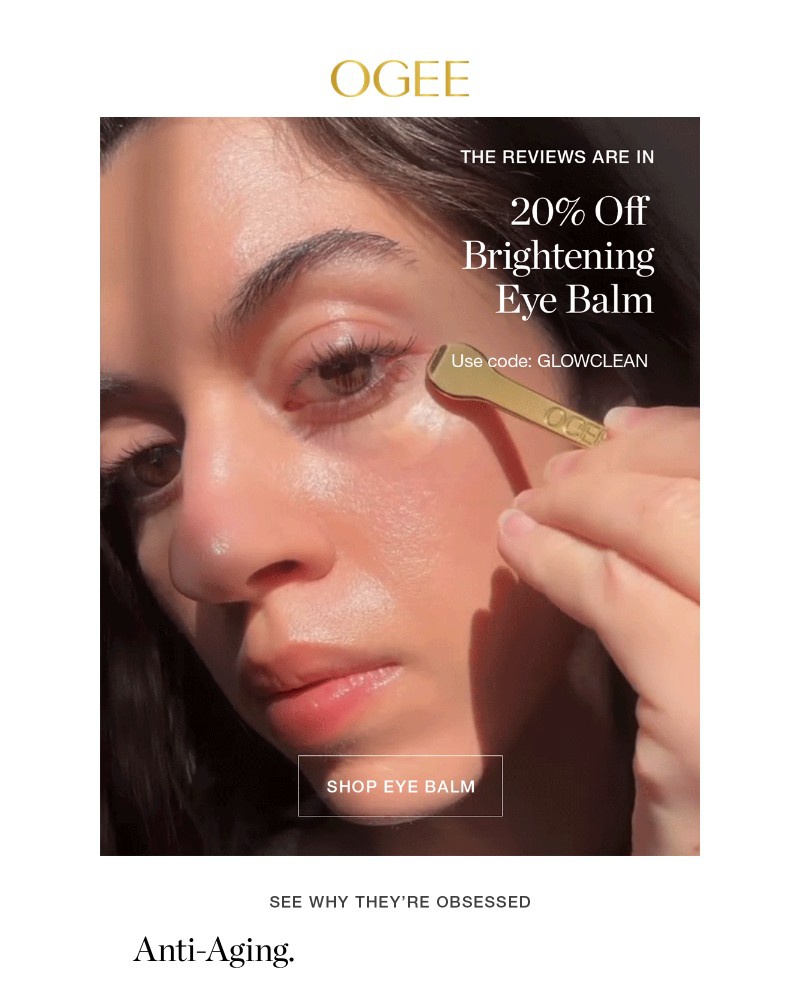 Screenshot of email sent to a Ogee Newsletter subscriber