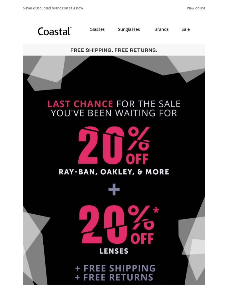 Screenshot of email with subject /media/emails/20-off-ray-ban-oakley-more-ends-soon-cropped-a433acfa.jpg