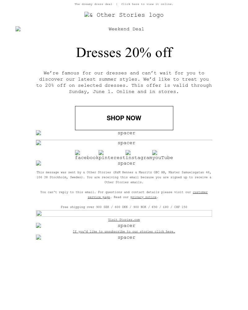 Screenshot of email with subject /media/emails/20-off-selected-dresses-296434-cropped-21cfd891.jpg