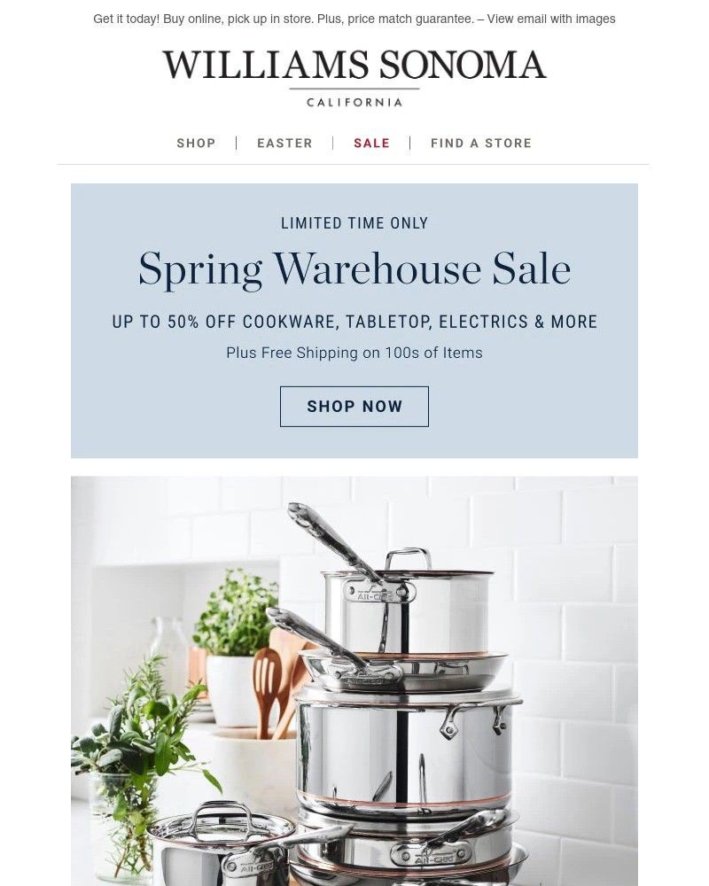 Screenshot of email with subject /media/emails/200-off-all-clad-copper-core-sets-spring-warehouse-sale-continues-f62dac-cropped-827825b4.jpg